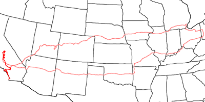 Map of sixth Jedediah Smith Trail