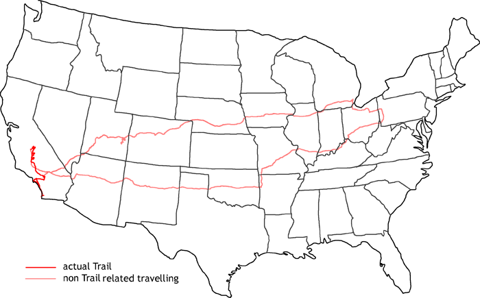 Map of sixth Jedediah Smith Trail Map of sixth Jedediah Smith Trail