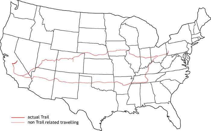 Map of eighth Jedediah Smith Trail