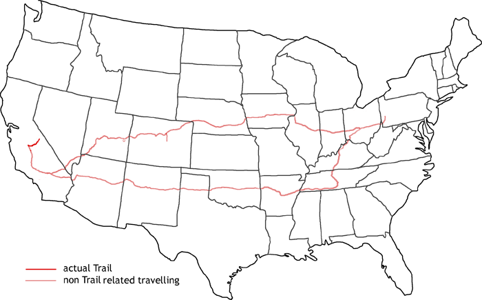 Map of eighth Jedediah Smith Trail Map of eighth Jedediah Smith Trail