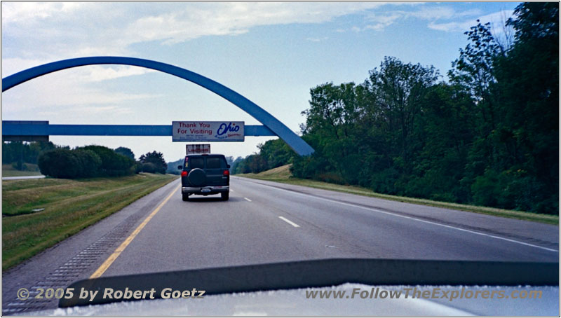 Interstate 70, Staatsgrenze Ohio & Indiana