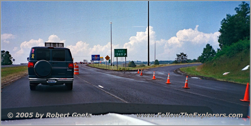 Interstate 70, Staatsgrenze Ohio & Indiana