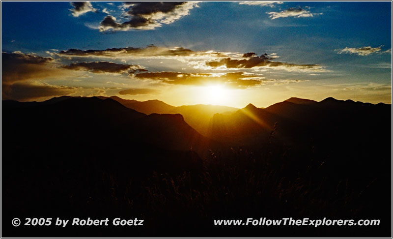 Sonnenuntergang Highway 296, Wyoming