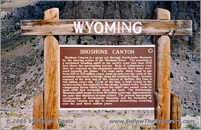 Historical Marker Shoshone Canyon, WY Historical Marker Shoshone Canyon, WY