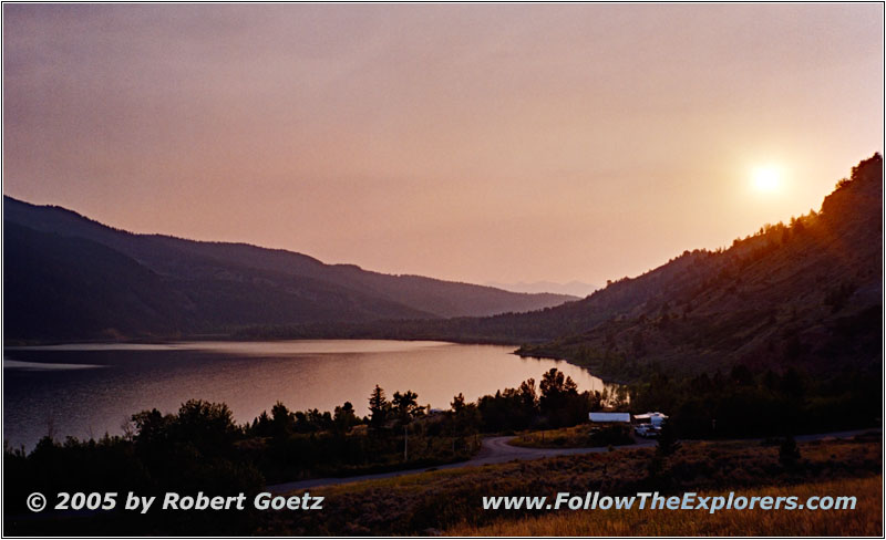 Sonnenuntergang Lower Slide Lake, Wyoming