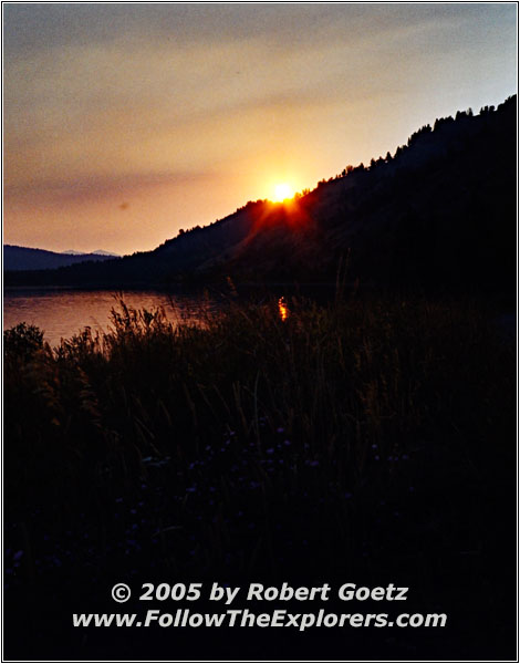 Sonnenuntergang Lower Slide Lake, Wyoming Sonnenuntergang Lower Slide Lake, Wyoming