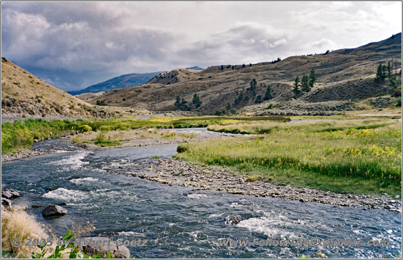 N Entrance Rd, Gardner River, Yellowstone National Park, WY