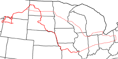 Map of John Colter Trail Map of John Colter Trail