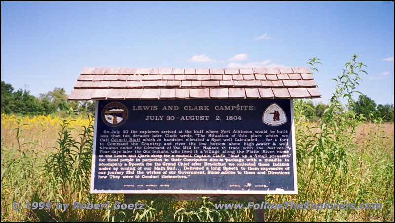 Lewis & Clark Rastplatz, Fort Atkinson, Nebraska