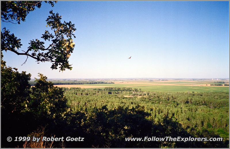 Adler über Missouri River, Nebraska