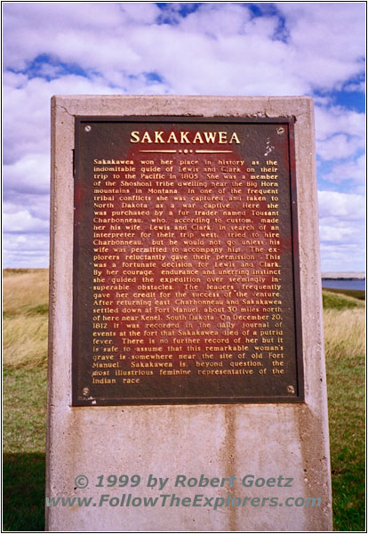 Sacagawea Gedenktafel, Mobridge, South Dakota
