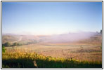 Fog over Missouri River, Highway 1804, ND