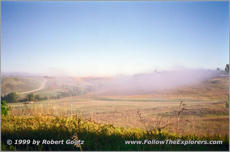 Fog over Missouri River, Highway 1804, ND Fog over Missouri River, Highway 1804, ND