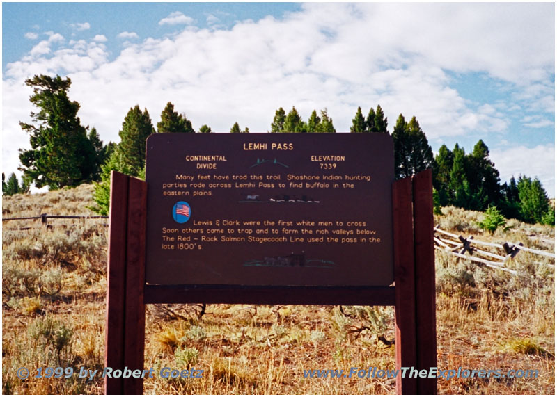 Gedenktafel Lemhi Pass, Montana