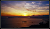 Elliott Bay vom Space Needle, Seattle, Washington