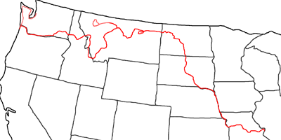 Map of Lewis and Clark Trail Map of Lewis and Clark Trail