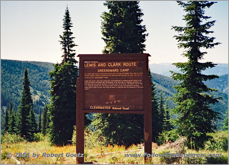 Marker Greensward Camp, Lolo Motorway, FR500, ID Marker Greensward Camp, Lolo Motorway, FR500, ID