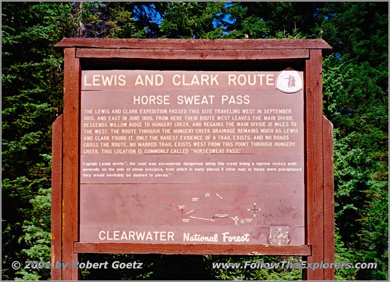 Marker Horse Sweat Pass, Lolo Motorway, FR500, ID Marker Horse Sweat Pass, Lolo Motorway, FR500, ID
