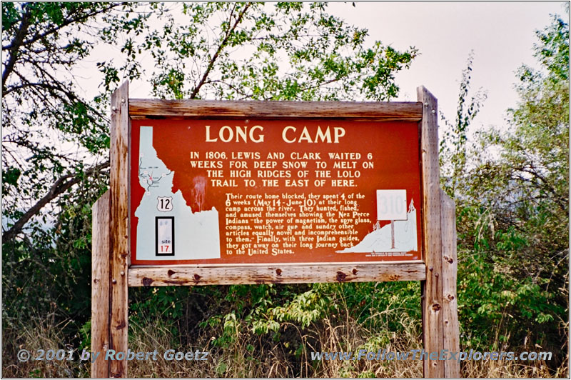 Marker Lewis & Clark Long Camp, ID Marker Lewis & Clark Long Camp, ID