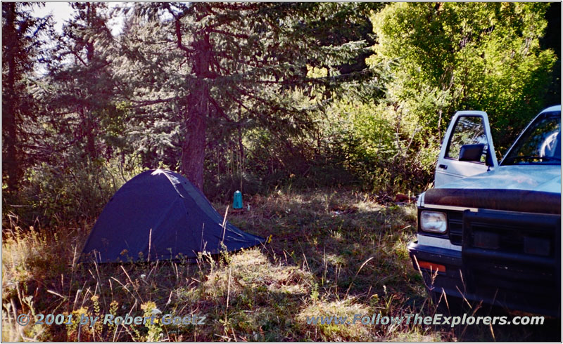 First Campsite Way Back at Lolo Motorway, FR485, ID First Campsite Way Back at Lolo Motorway, FR485, ID