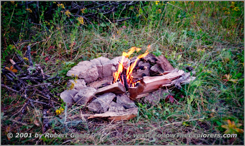 Fireplace First Campsite Way Back at Lolo Motorway, FR485, ID