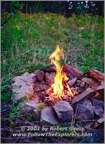 Fireplace First Campsite Way Back at Lolo Motorway, FR485, ID