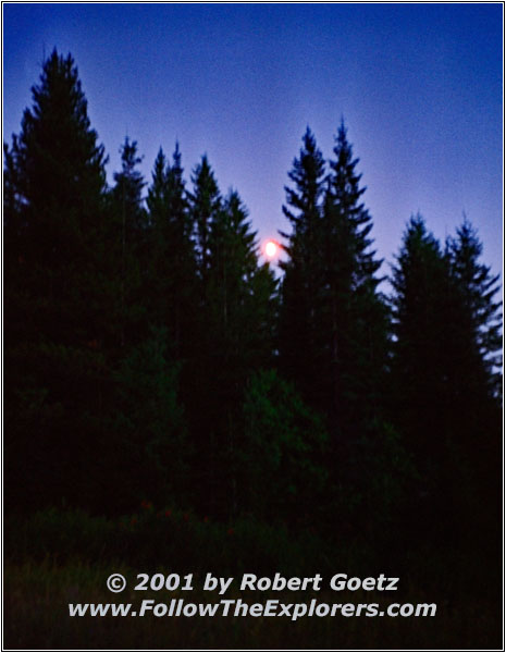 Moon, First Campsite Way Back at Lolo Motorway, FR485, ID Moon, First Campsite Way Back at Lolo Motorway, FR485, ID