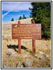 Gedenktafel, Alice Creek Road, Montana