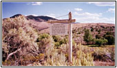Sign Grasshopper Creek, Ghost Town Bannack, MT Sign Grasshopper Creek, Ghost Town Bannack, MT
