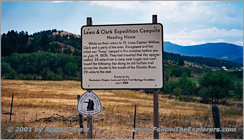 Historical Marker Lewis & Clark Trail, Kelly Canyon Road, MT Historical Marker Lewis & Clark Trail, Kelly Canyon Road, MT