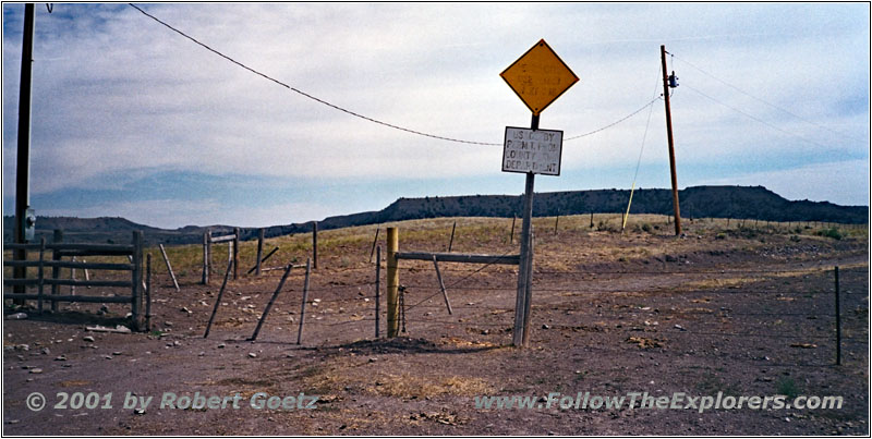 Sperrschild, N Yellowstone Trail Road, Montana