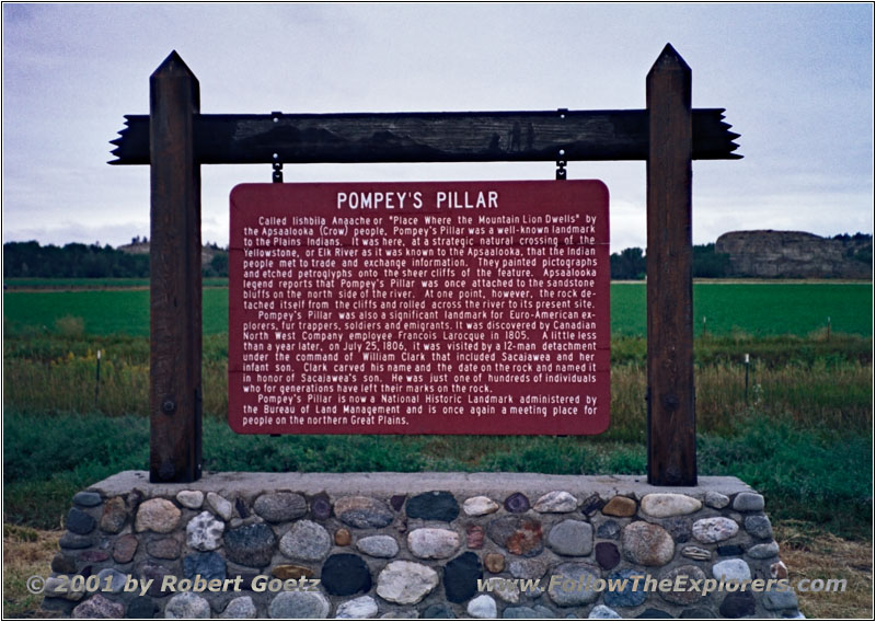 Gedenktafel Pompey’s Pillar, Montana