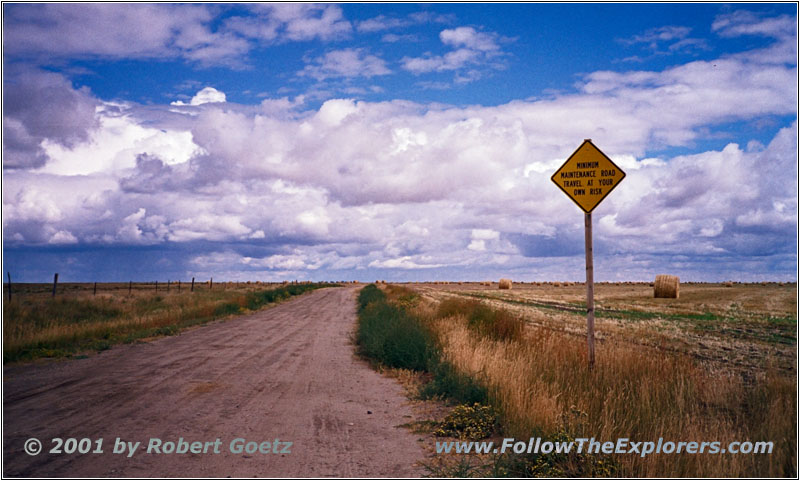 Straßenschild Marsh Road, Montana