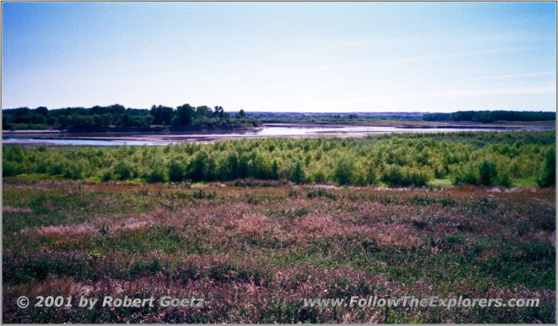 Zusammenfluß Yellowstone und Missouri River, Ft Buford, Montana