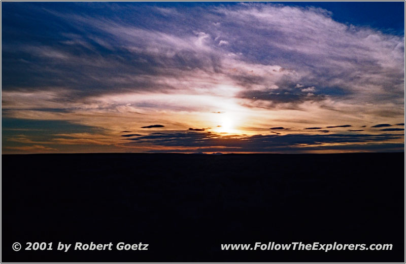 Sonnenuntergang Backroad, Montana