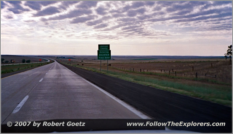 Interstate 90, Mountain Time Zone, South Dakota