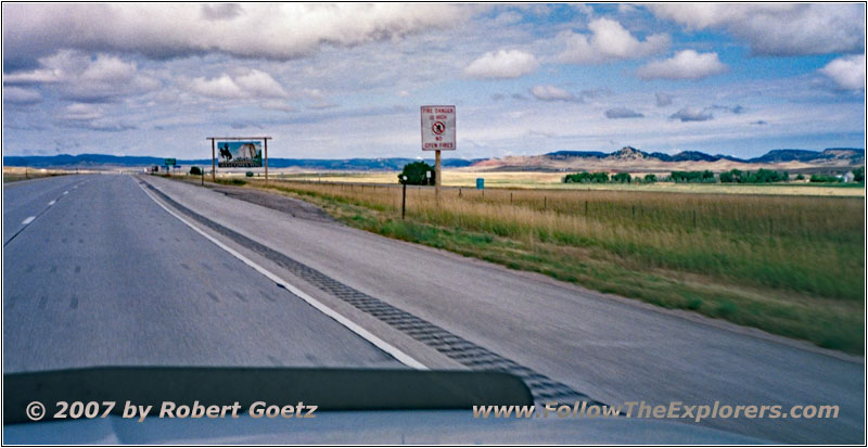 I–90, State Line SD and WY