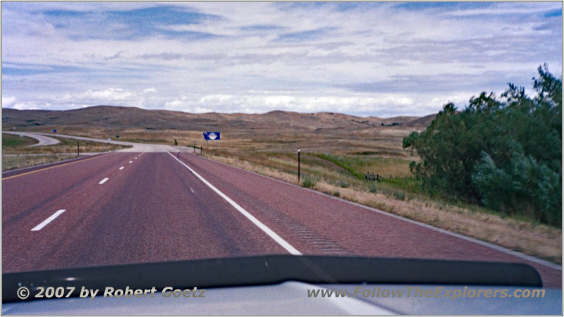 Interstate 90, Staatsgrenze Wyoming & Montana