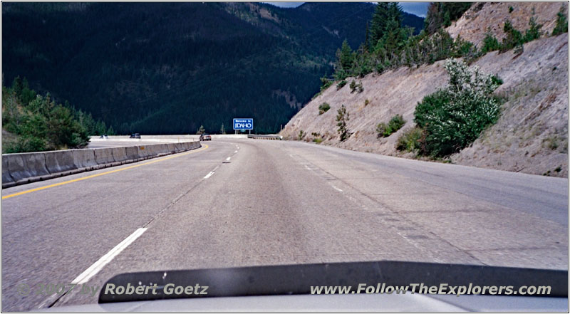 Interstate 90, Staatsgrenze Montana & Idaho