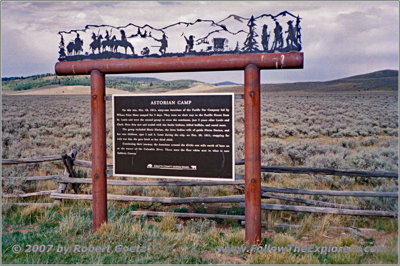 Highway 189/191, Astorian Camp Historical Marker, WY Highway 189/191, Astorian Camp Historical Marker, WY