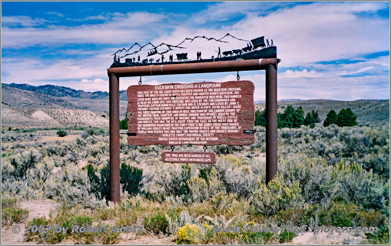 Buckskin Crossing Marker, Big Sandy Elkhorn Rd, WY Buckskin Crossing Marker, Big Sandy Elkhorn Rd, WY