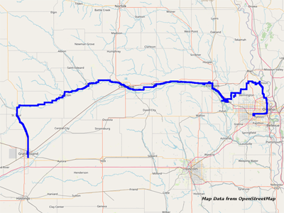 Map Omaha to Grand Island Map Omaha to Grand Island