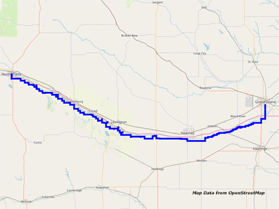 Map Grand Island to North_Platte Map Grand Island to North_Platte