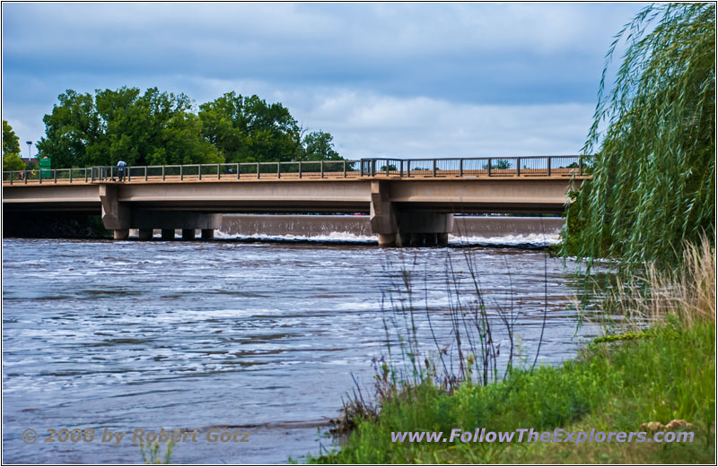 Flooded River Walk, Arkansas River, Wichita, KS Flooded River Walk, Arkansas River, Wichita, KS