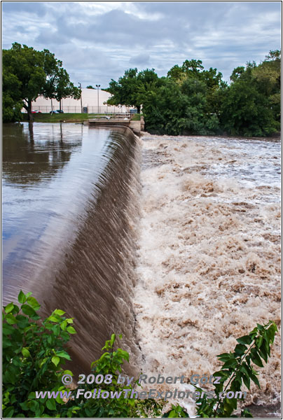 Flooded River Walk, Arkansas River, Wichita, KS Flooded River Walk, Arkansas River, Wichita, KS