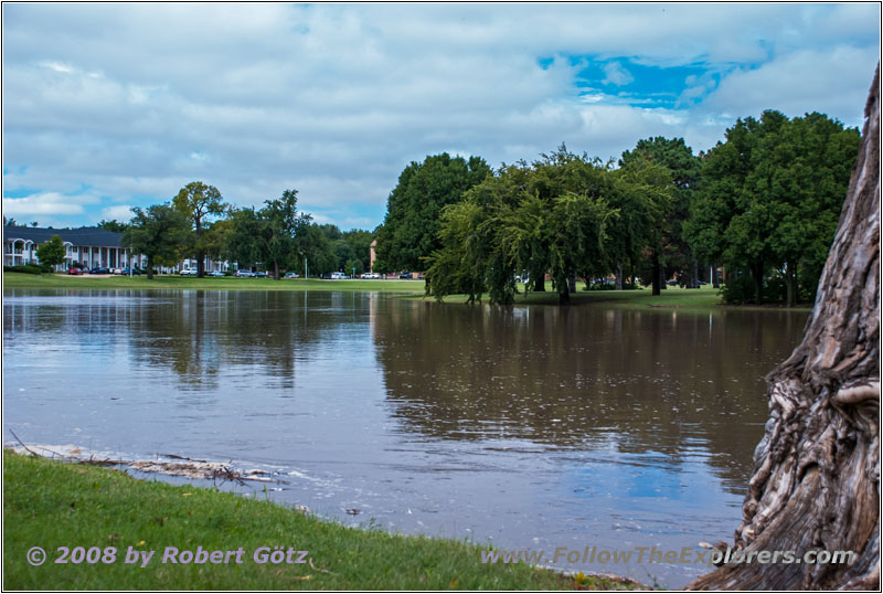 Flooded River Walk, Arkansas River, Wichita, KS Flooded River Walk, Arkansas River, Wichita, KS