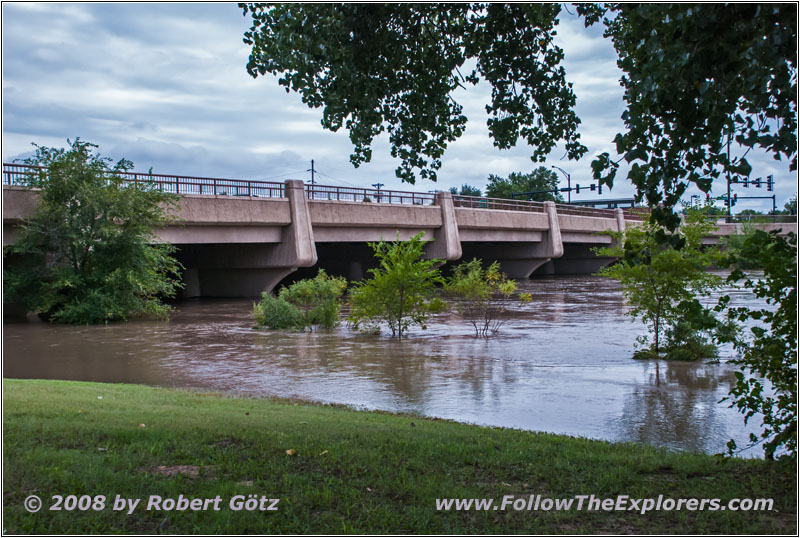 Flooded River Walk, Arkansas River, Wichita, KS Flooded River Walk, Arkansas River, Wichita, KS
