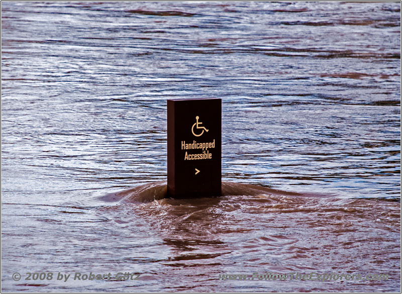 Flooded River Walk, Arkansas River, Wichita, KS Flooded River Walk, Arkansas River, Wichita, KS