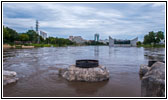 Flooded River Walk, Arkansas River, Wichita, KS Flooded River Walk, Arkansas River, Wichita, KS