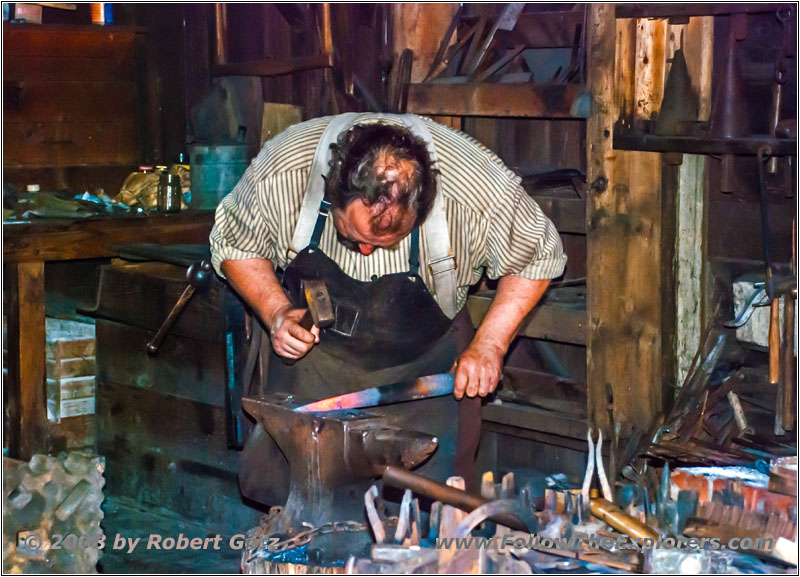 Blacksmith, Old Cowtown Museum, Wichita, KS Blacksmith, Old Cowtown Museum, Wichita, KS